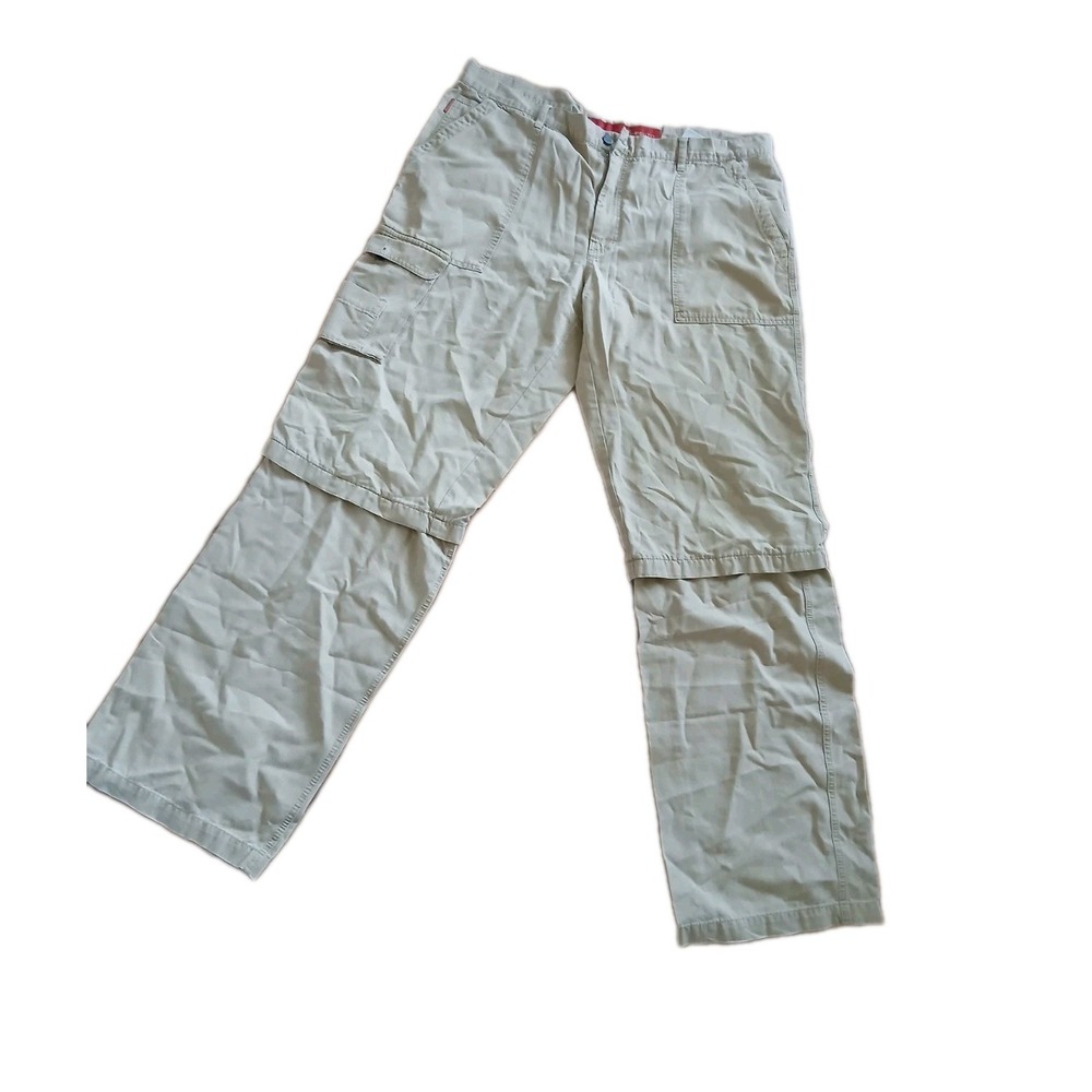 Alberto Pants Mens W38 Inseam 36 Faded Detachable Bermuda Cotton Outdoor Cargo